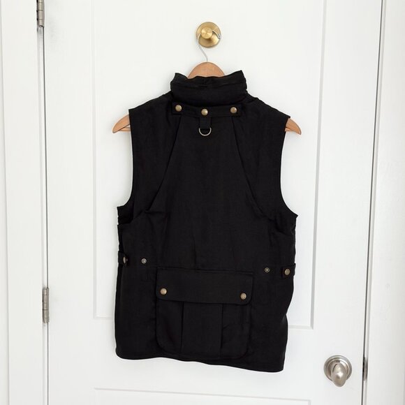 BANANA REPUBLIC BLACK CANVAS VEST SIZE S - Picture 2 of 7